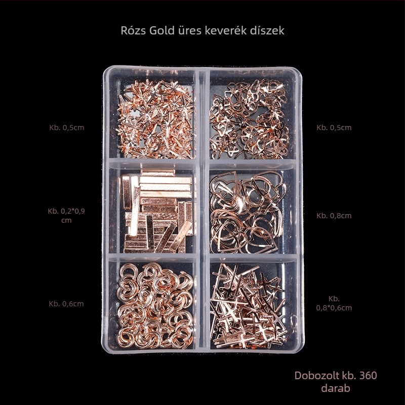 Poshman Princess Series körömdíszítő kristályok, Flat Bottom Drill, Bow & Butterfly minták, Édes stílus