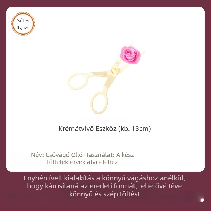 Dekorációs pisztoly készlet alappal, koreai stílusú babpasztás díszítő eszközökkel és virágszirom dekoráló eszközökkel