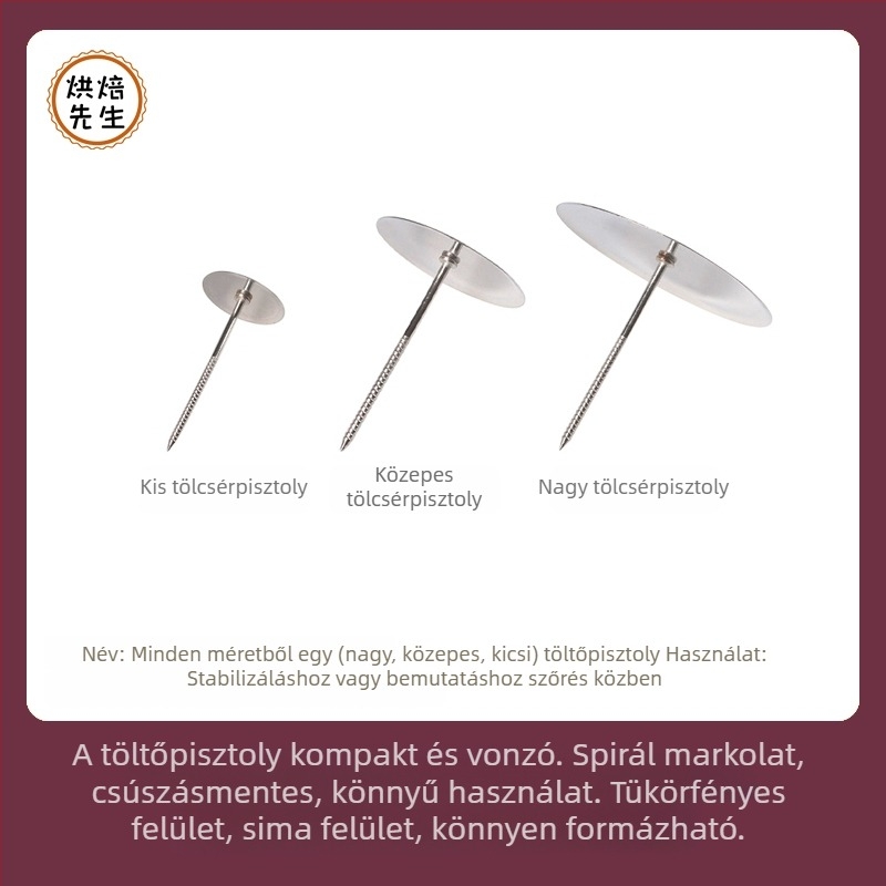 Dekorációs pisztoly készlet alappal, koreai stílusú babpasztás díszítő eszközökkel és virágszirom dekoráló eszközökkel