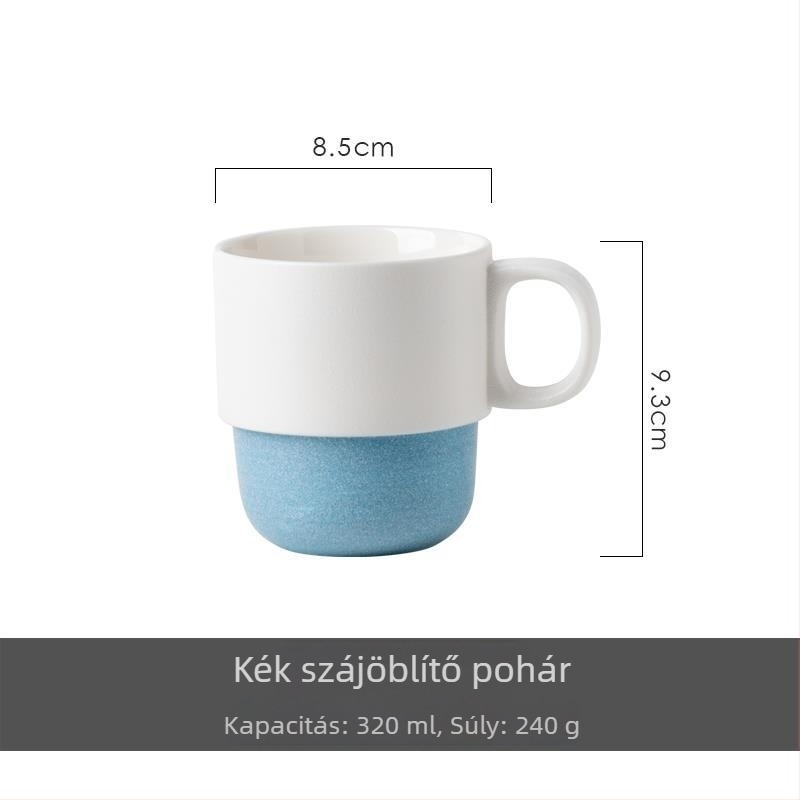 Kerámia japán hópehely-glazúros fürdőszobai három részes készlet – páros szájöblítő pohár és fogkefés pohár