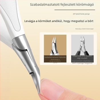 Körömvágó olló anti-splash dizájnnal, sascsőr alakú állkapcsokkal és hegyes orral, háztartási használatra