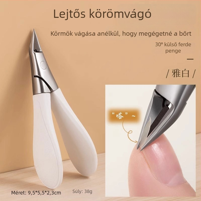 Körömvágó olló anti-splash dizájnnal, sascsőr alakú állkapcsokkal és hegyes orral, háztartási használatra