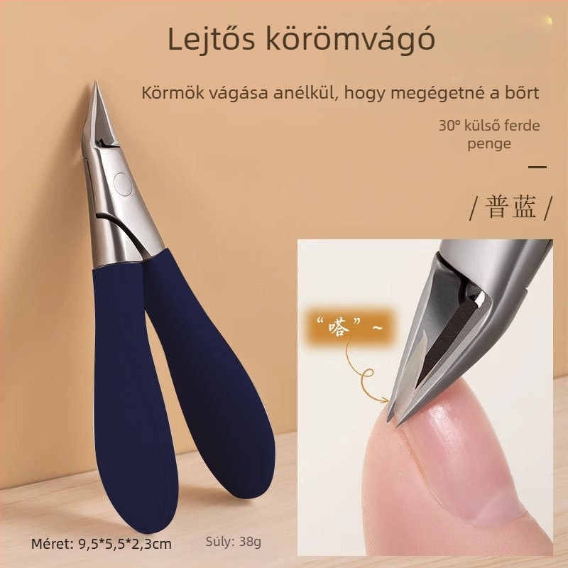 Körömvágó olló anti-splash dizájnnal, sascsőr alakú állkapcsokkal és hegyes orral, háztartási használatra