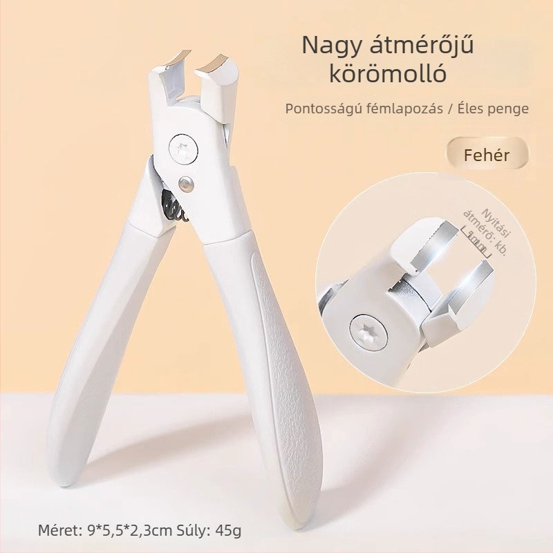 Körömvágó olló anti-splash dizájnnal, sascsőr alakú állkapcsokkal és hegyes orral, háztartási használatra