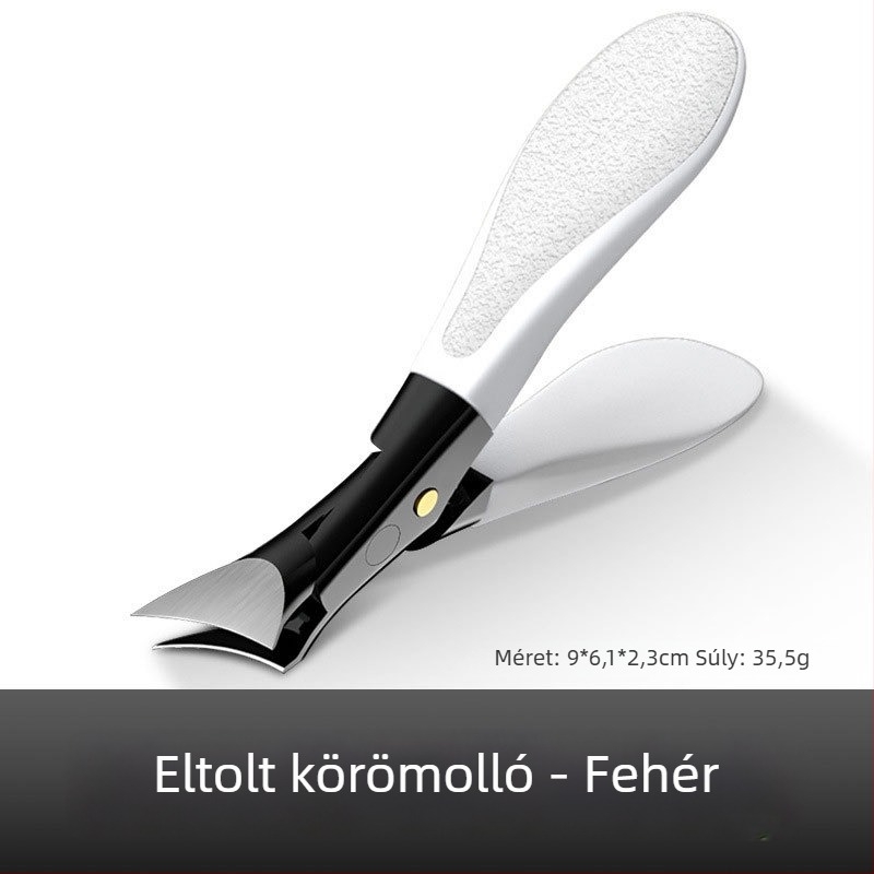 Körömvágó olló anti-splash dizájnnal, sascsőr alakú állkapcsokkal és hegyes orral, háztartási használatra