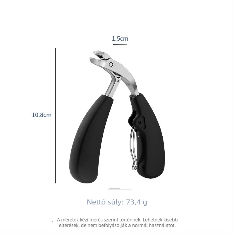 Körömvágó olló anti-splash dizájnnal, sascsőr alakú állkapcsokkal és hegyes orral, háztartási használatra