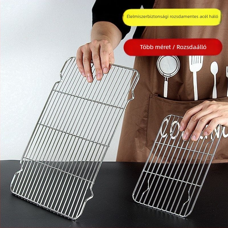 Négyzet alakú összecsukható grillrács kenyérsütéshez