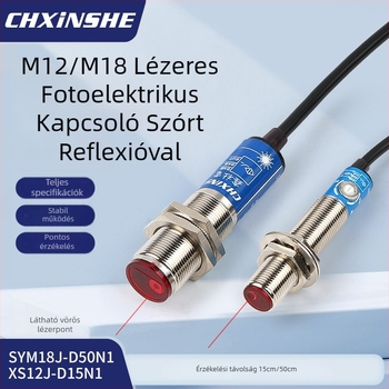 M18 lézeres érzékelő SYM18J-D50N1 diffúz infravörös fotóelektrikus kapcsoló, IP66
