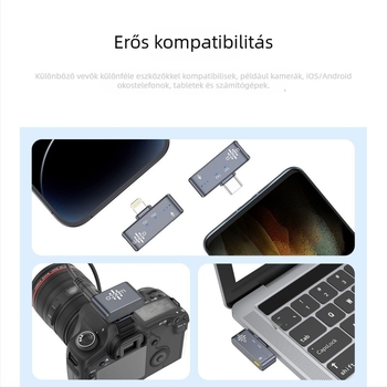 LUUCCO vezetékes lavalier mikrofon, omnidirekcionális, beépített akkumulátor, 20 Hz–20 kHz frekvencia, SNR ≥70 dB, akkumulátor-üzemidő 3–6 óra