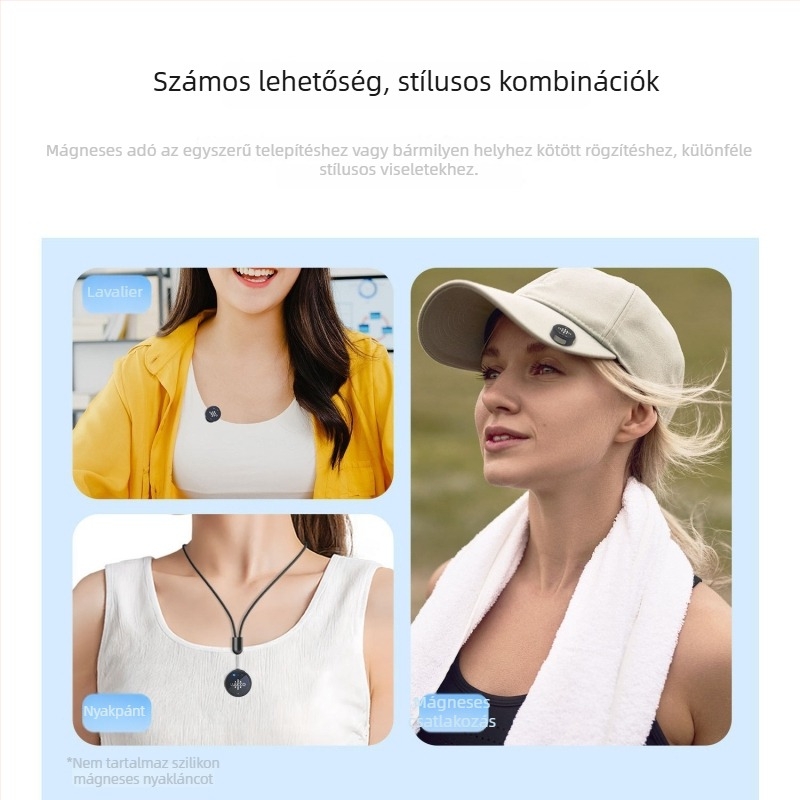 LUUCCO vezetékes lavalier mikrofon, omnidirekcionális, beépített akkumulátor, 20 Hz–20 kHz frekvencia, SNR ≥70 dB, akkumulátor-üzemidő 3–6 óra