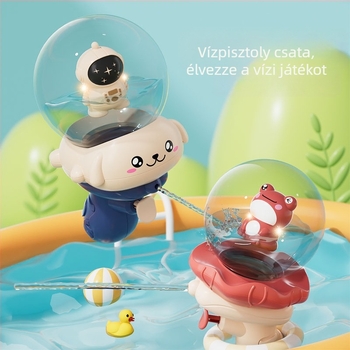 Gyerekeknek szánt vízipisztoly permetező funkcióval, műanyag kivitel, csomagolás színes dobozban, 4-6 éveseknek