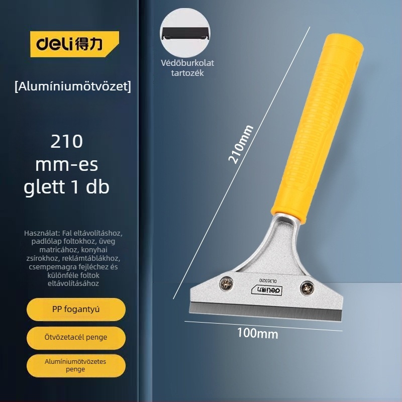 Üvegkaparó penge kiterjesztett ütő éllel a varratok befejezésére és ragasztó eltávolítására; modell: Ügyfélszolgálat; Márka: Egyéb