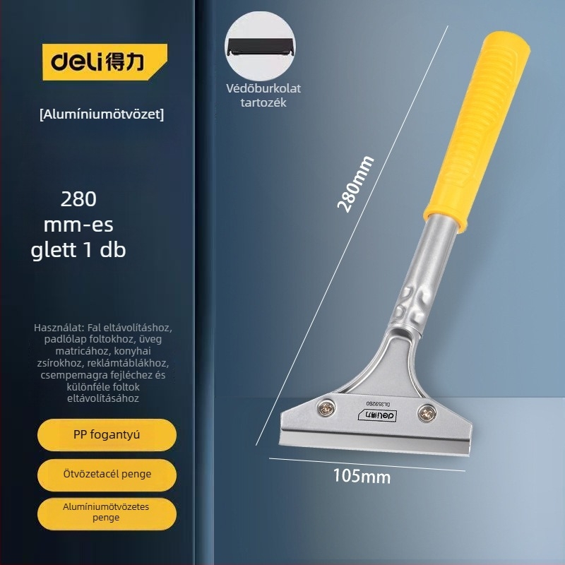 Üvegkaparó penge kiterjesztett ütő éllel a varratok befejezésére és ragasztó eltávolítására; modell: Ügyfélszolgálat; Márka: Egyéb