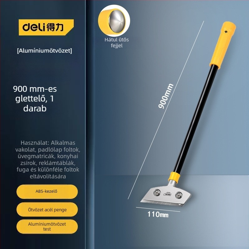 Üvegkaparó penge kiterjesztett ütő éllel a varratok befejezésére és ragasztó eltávolítására; modell: Ügyfélszolgálat; Márka: Egyéb