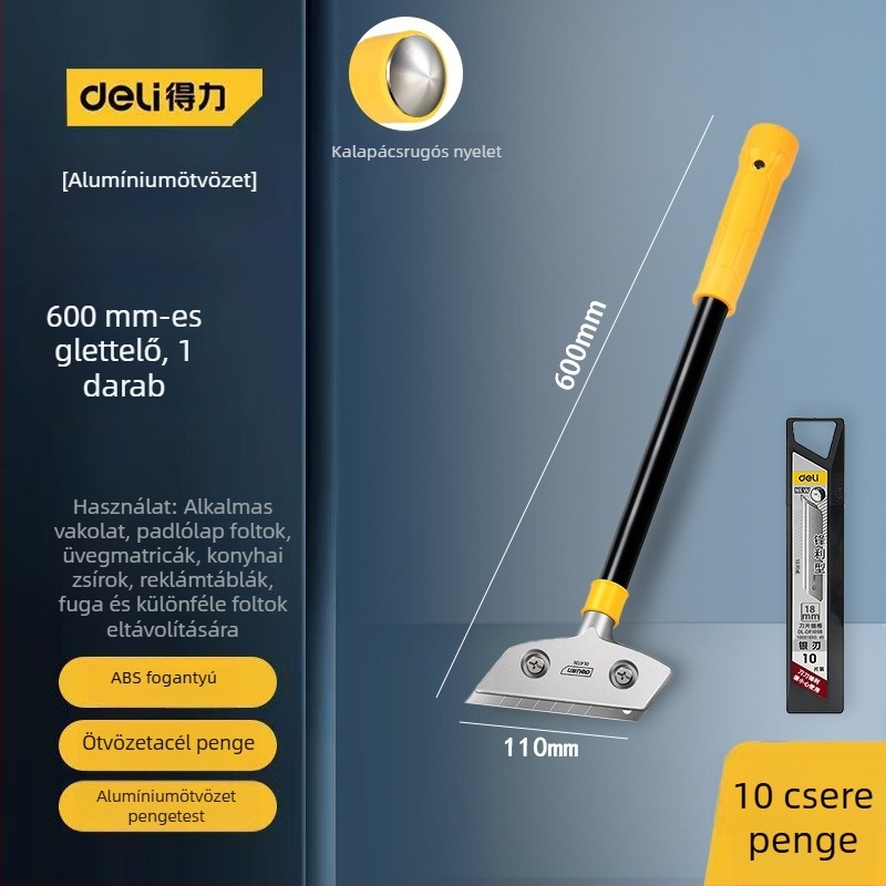 Üvegkaparó penge kiterjesztett ütő éllel a varratok befejezésére és ragasztó eltávolítására; modell: Ügyfélszolgálat; Márka: Egyéb