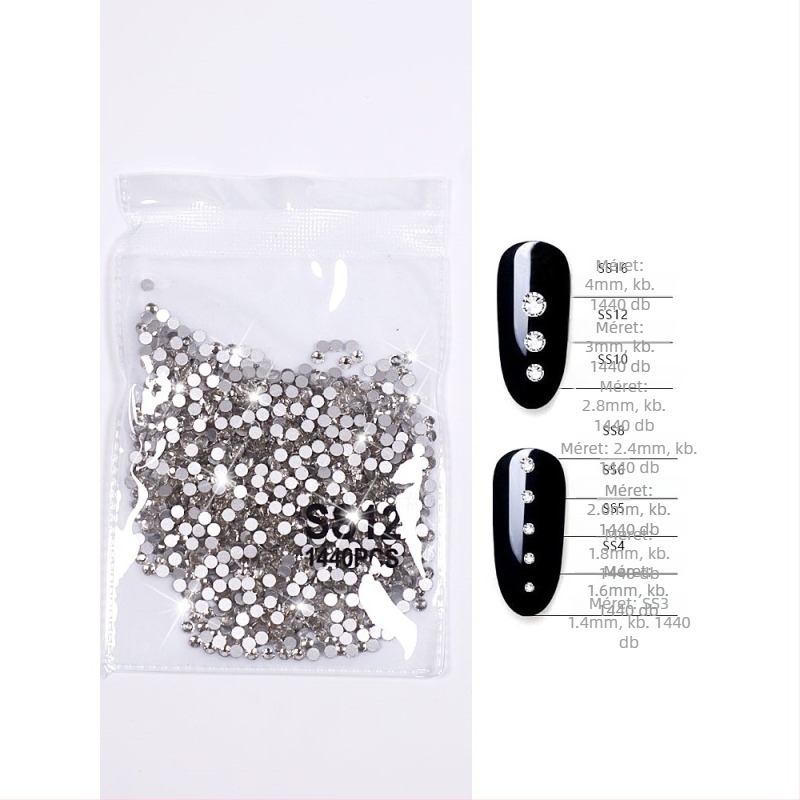 Körömdísz kis majommal, osztrák utánzat gyémántok, alumínium-oxid, alapcsomagolás