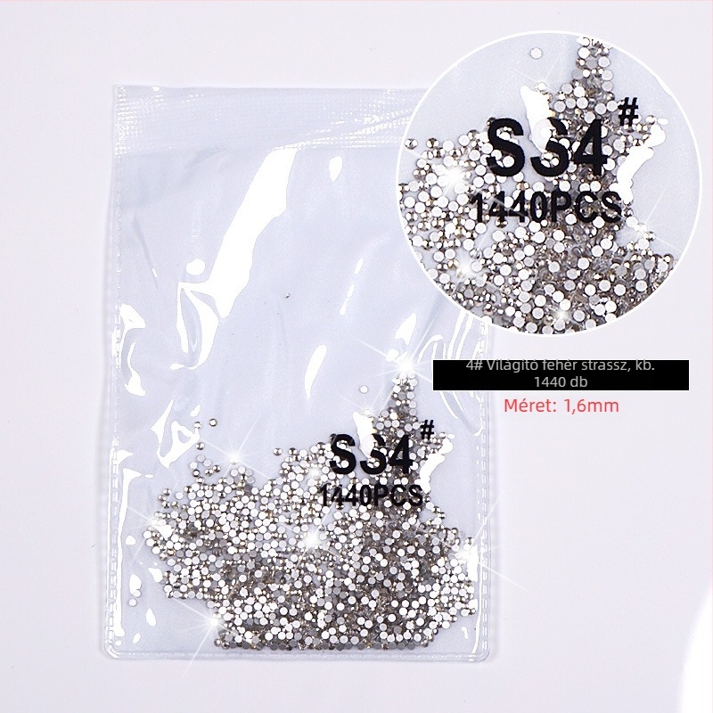 Körömdísz kis majommal, osztrák utánzat gyémántok, alumínium-oxid, alapcsomagolás