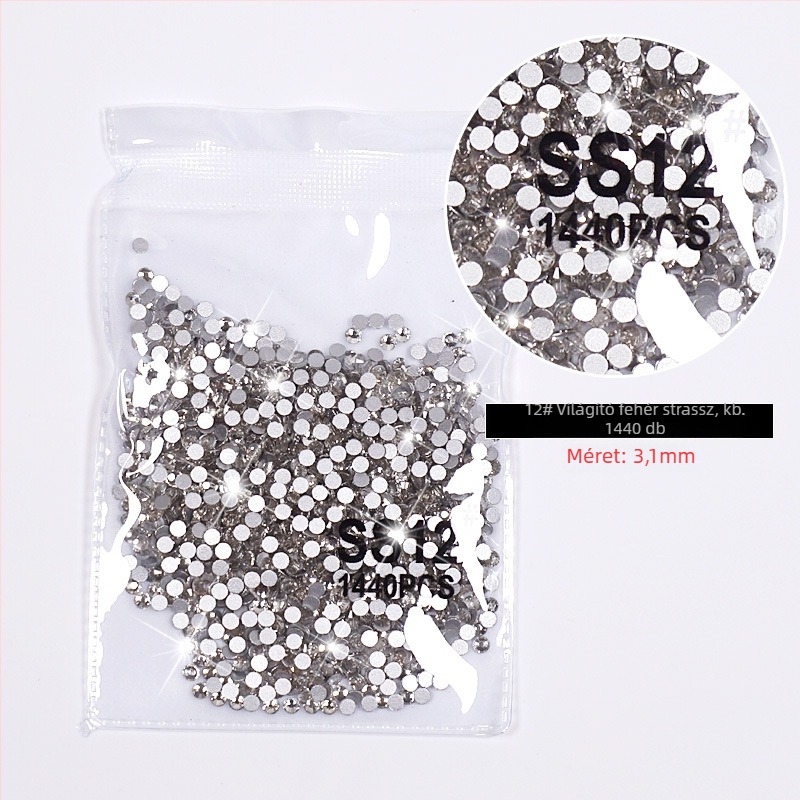 Körömdísz kis majommal, osztrák utánzat gyémántok, alumínium-oxid, alapcsomagolás