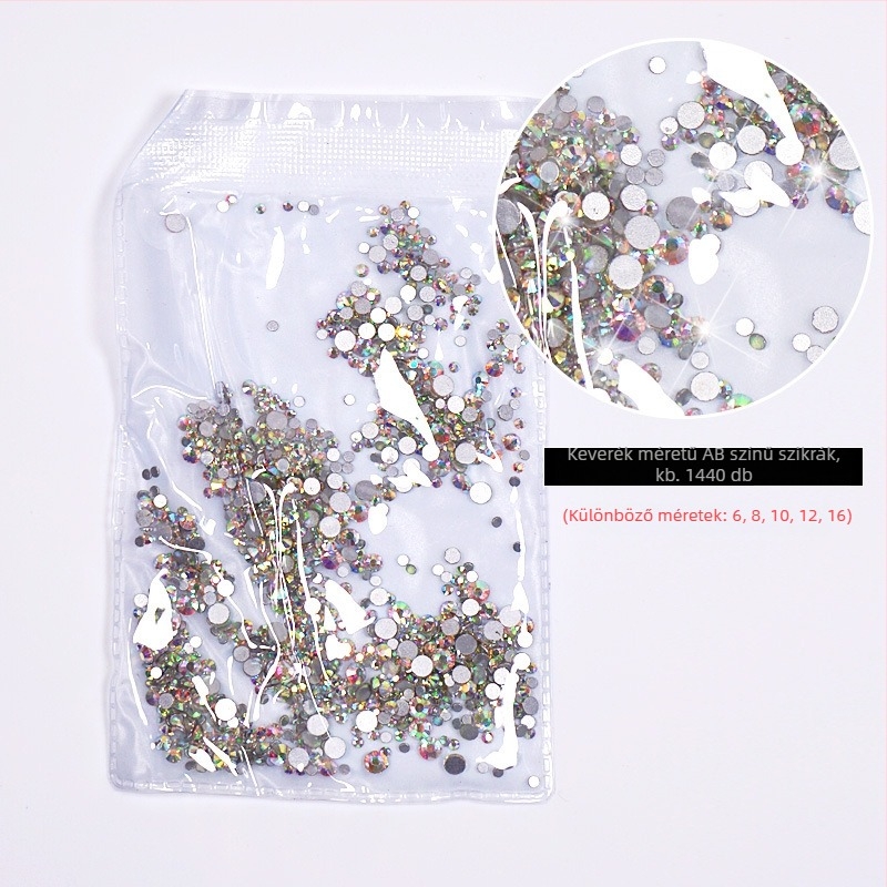 Körömdísz kis majommal, osztrák utánzat gyémántok, alumínium-oxid, alapcsomagolás