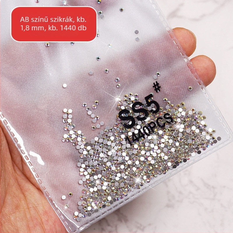 Körömdísz kis majommal, osztrák utánzat gyémántok, alumínium-oxid, alapcsomagolás