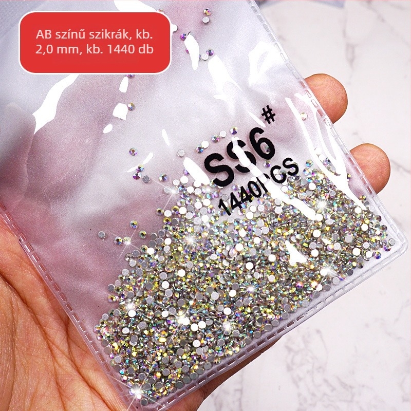 Körömdísz kis majommal, osztrák utánzat gyémántok, alumínium-oxid, alapcsomagolás