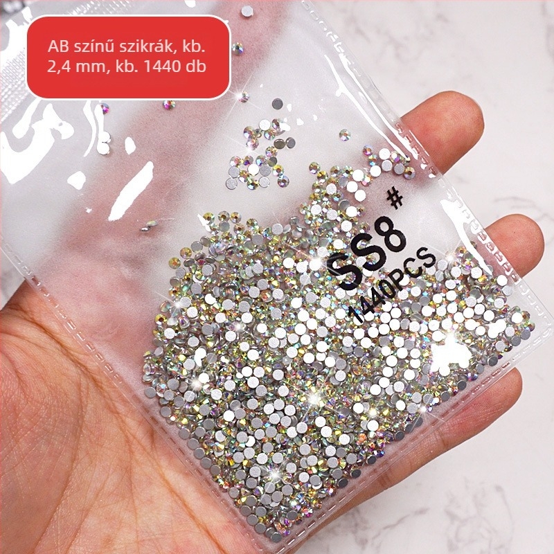 Körömdísz kis majommal, osztrák utánzat gyémántok, alumínium-oxid, alapcsomagolás