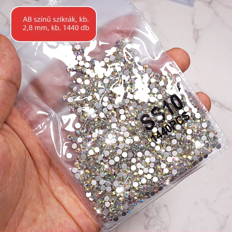 Körömdísz kis majommal, osztrák utánzat gyémántok, alumínium-oxid, alapcsomagolás