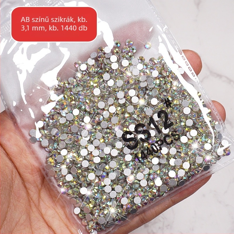 Körömdísz kis majommal, osztrák utánzat gyémántok, alumínium-oxid, alapcsomagolás