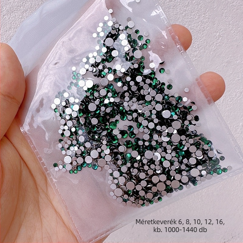 Körömdísz kis majommal, osztrák utánzat gyémántok, alumínium-oxid, alapcsomagolás