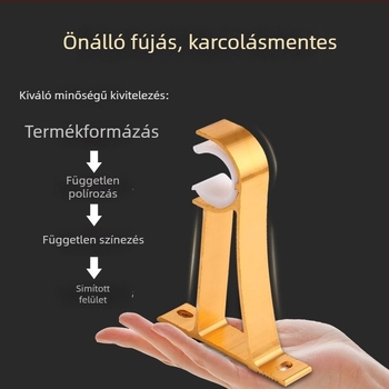 Függönyrúdtartó, alumíniumötvözetből, római rúdstílus, falra szerelhető, dupla rúd