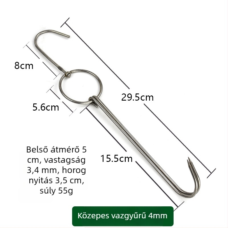 Rozsdamentes acél grillnyársak szabálytalan kialakítással és dupla kampókkal, Rongyang márka