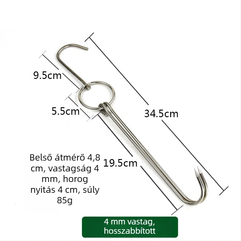 Rozsdamentes acél grillnyársak szabálytalan kialakítással és dupla kampókkal, Rongyang márka