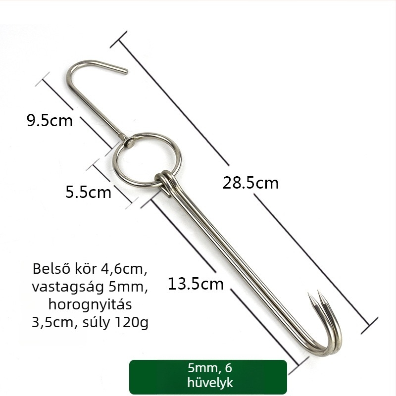 Rozsdamentes acél grillnyársak szabálytalan kialakítással és dupla kampókkal, Rongyang márka