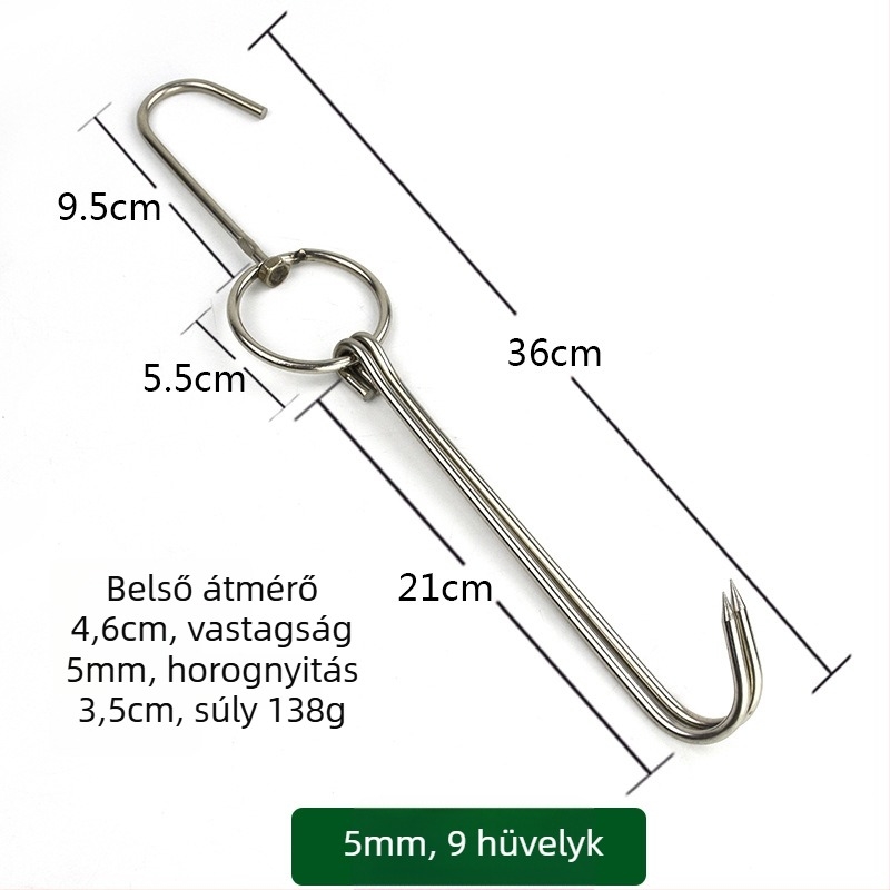 Rozsdamentes acél grillnyársak szabálytalan kialakítással és dupla kampókkal, Rongyang márka