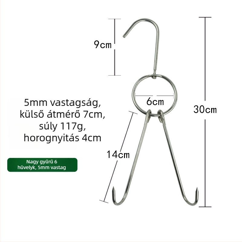 Rozsdamentes acél grillnyársak szabálytalan kialakítással és dupla kampókkal, Rongyang márka