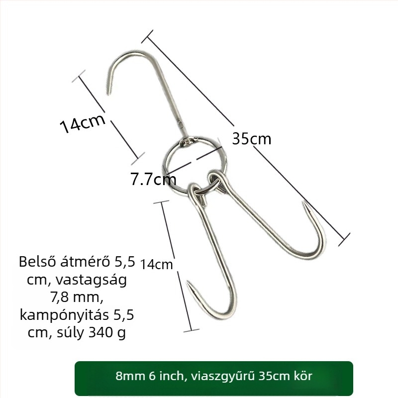 Rozsdamentes acél grillnyársak szabálytalan kialakítással és dupla kampókkal, Rongyang márka
