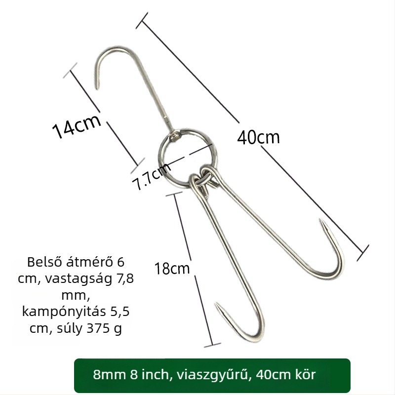 Rozsdamentes acél grillnyársak szabálytalan kialakítással és dupla kampókkal, Rongyang márka