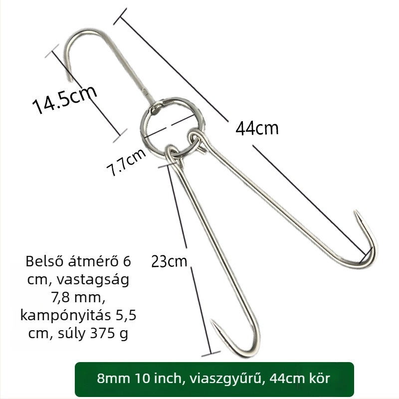 Rozsdamentes acél grillnyársak szabálytalan kialakítással és dupla kampókkal, Rongyang márka