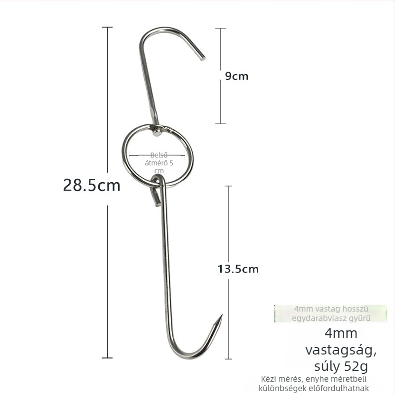 Rozsdamentes acél grillnyársak szabálytalan kialakítással és dupla kampókkal, Rongyang márka