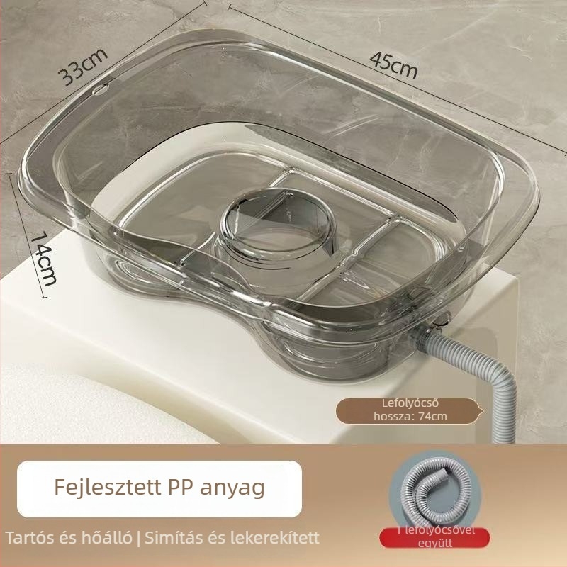 Otthoni lapos fekvésű samponmedence műanyagból — idős, terhes és ágyon ápolt betegek számára (Anyag: Műanyag; Márka: Egyéb; Specifikáció: 1)