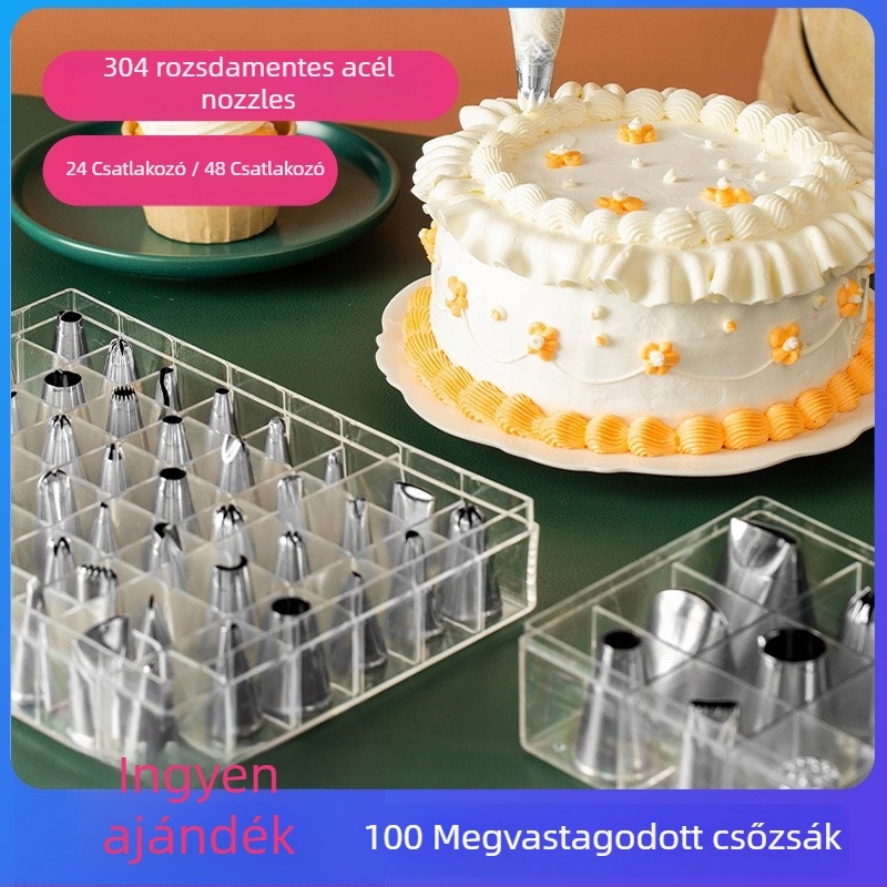 Unique szilikon díszítő eszközök készlet nyomócsövekkel és süteményformákkal, modern minimalist stílusban, 2023-ban debütált