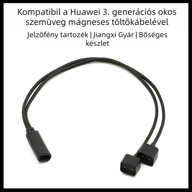 Mágneses USB-C töltőkábel Huawei Band 3 okos szemüveghez — EVI-CG010, 1-2 mágneses kábel