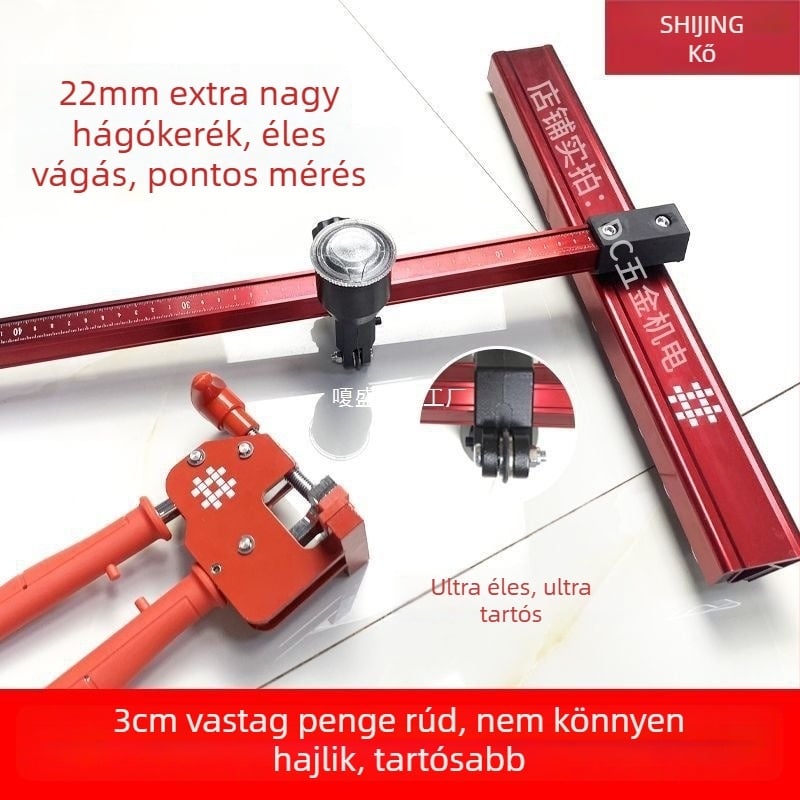 Tile Pusher: T-típusú sín toló – könnyű, többfunkciós csempevágó