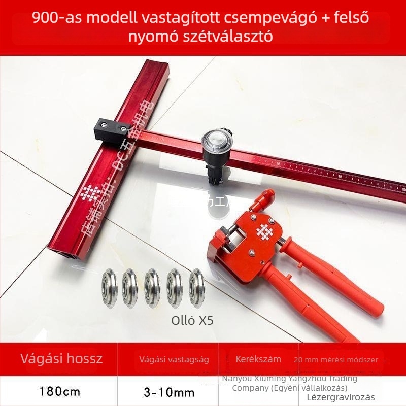 Tile Pusher: T-típusú sín toló – könnyű, többfunkciós csempevágó