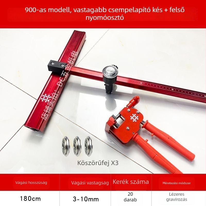 Tile Pusher: T-típusú sín toló – könnyű, többfunkciós csempevágó