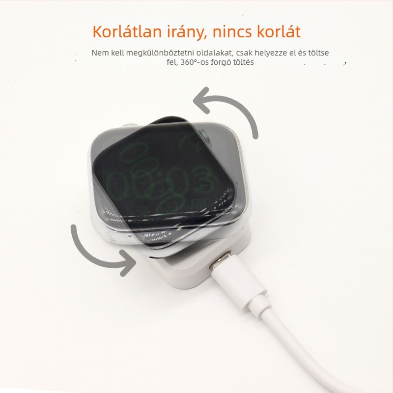 Universális okosóra vezeték nélküli töltőállvány — USB-A/Type-C interfész, univerzális kompatibilitás, Huasheng Kaifeng