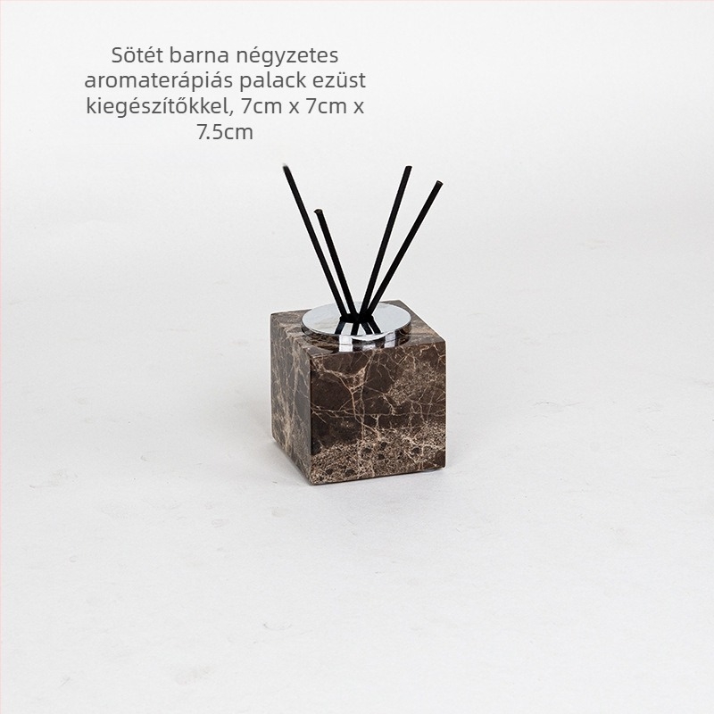 6 részes márvány fürdőszobaszett dekoratív tálcával, testreszabható, logónyomtatás elérhető