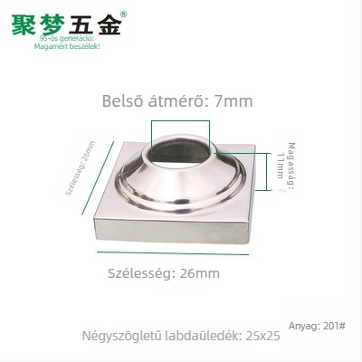 Rozsdamentes acél zászlórúd alap és tartó, modell 25–120 mm, felületkezelés elektroplating, modern stílus