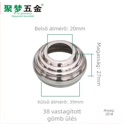 Rozsdamentes acél zászlórúd alap és tartó, modell 25–120 mm, felületkezelés elektroplating, modern stílus