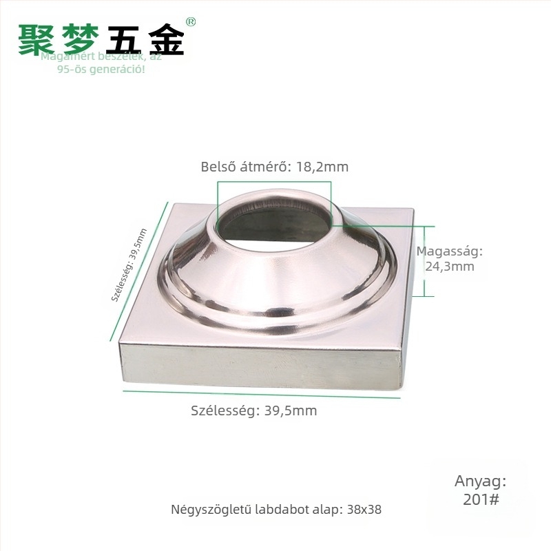 Rozsdamentes acél zászlórúd alap és tartó, modell 25–120 mm, felületkezelés elektroplating, modern stílus